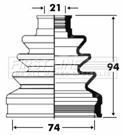 Bellow Kit, drive shaft (FCB2821)