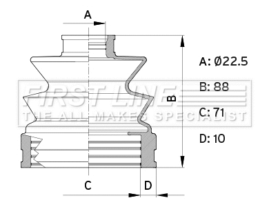 Bellow Kit, drive shaft (FCB6414)