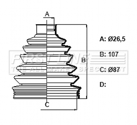 Bellow Kit, drive shaft (FCB6170)