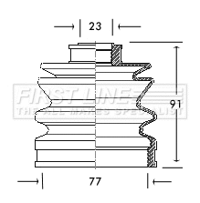 Bellow Kit, drive shaft (FCB2054)