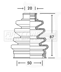 Bellow Kit, drive shaft (FCB2588)