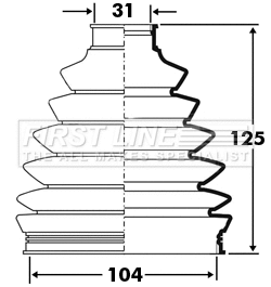 Bellow Kit, drive shaft (FCB2395)