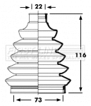 Bellow Kit, drive shaft (FCB2359)