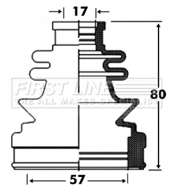 Bellow Kit, drive shaft (FCB2855)