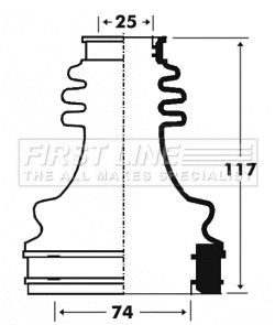 Bellow Kit, drive shaft (FCB2916)