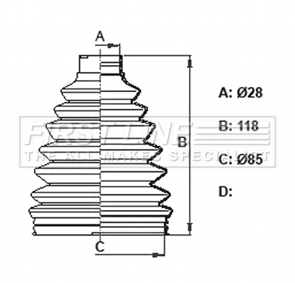 Bellow Kit, drive shaft (FCB6163)