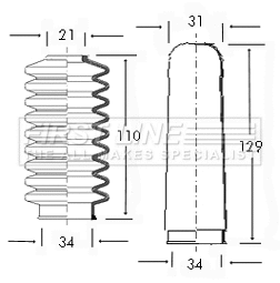 Bellow Kit, steering (FSG3005)