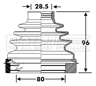 Bellow Kit, drive shaft (FCB6297)