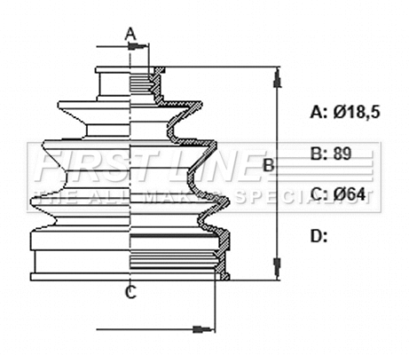 Bellow Kit, drive shaft (FCB6378)