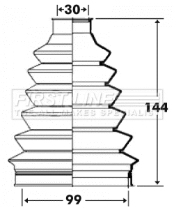 Bellow Kit, drive shaft (FCB6101)
