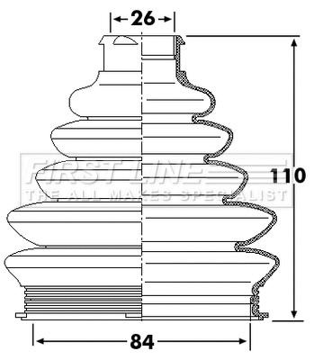 Bellow Kit, drive shaft (FCB6249)