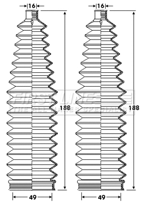 Bellow Kit, steering (FSG3413)