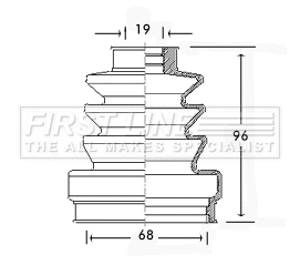 Bellow Kit, drive shaft (FCB2445)