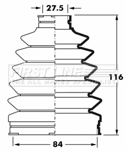 Bellow Kit, drive shaft (FCB6017)
