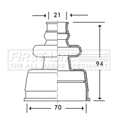 Bellow Kit, drive shaft (FCB2776)