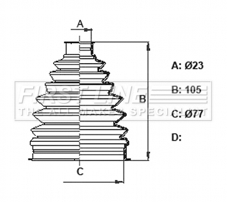 Bellow Kit, drive shaft (FCB6168)