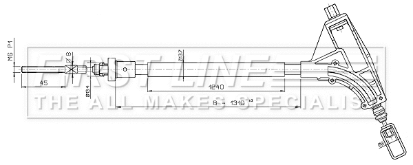 Cable Pull, parking brake (FKB2635)