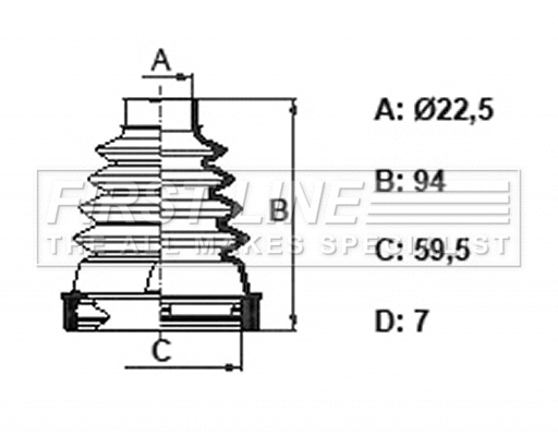 Bellow Kit, drive shaft (FCB6399)