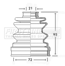Bellow Kit, drive shaft (FCB2546)