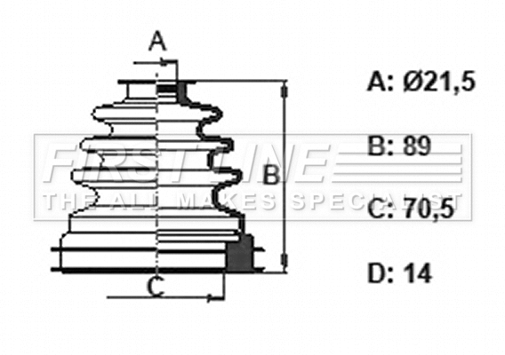 Bellow Kit, drive shaft (FCB6357)