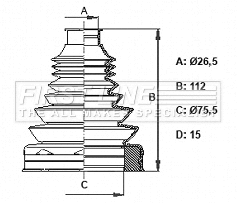Bellow Kit, drive shaft (FCB6406)