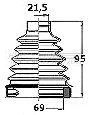 Bellow Kit, drive shaft (FCB6155)