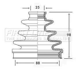 Bellow Kit, drive shaft (FCB2345)