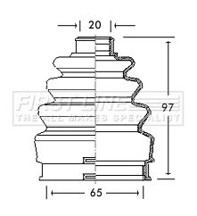 Bellow Kit, drive shaft (FCB2739)
