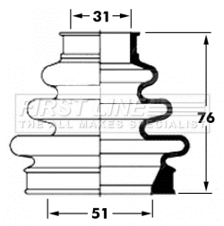 Bellow Kit, drive shaft (FCB6063)