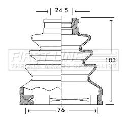 Bellow Kit, drive shaft (FCB2648)