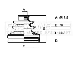 Bellow Kit, drive shaft (FCB6424)