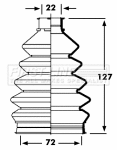 Bellow Kit, drive shaft (FCB2351)