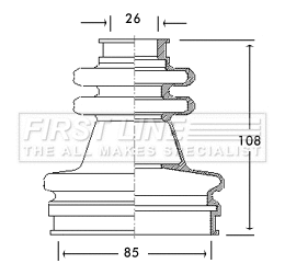 Bellow Kit, drive shaft (FCB2649)