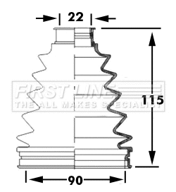 Bellow Kit, drive shaft (FCB6050)