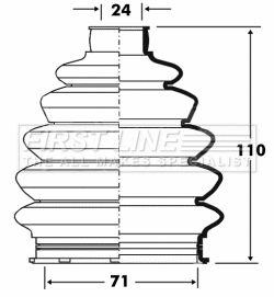 Bellow Kit, drive shaft (FCB6078)