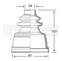 Bellow Kit, drive shaft (FCB2775)