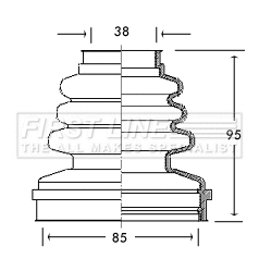 Bellow Kit, drive shaft (FCB2737)