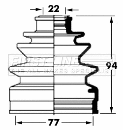 Bellow Kit, drive shaft (FCB6046)