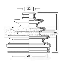 Bellow Kit, drive shaft (FCB2276)