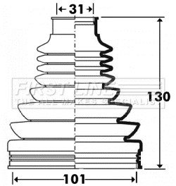 Bellow Kit, drive shaft (FCB2907)