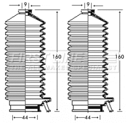 Bellow Kit, steering (FSG3239)