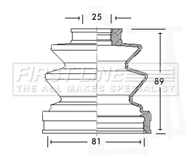 Bellow Kit, drive shaft (FCB2458)