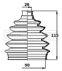 Bellow Kit, drive shaft (FCB6149)