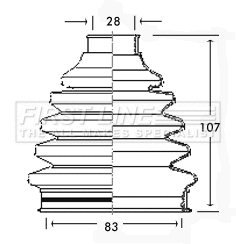 Bellow Kit, drive shaft (FCB2330)