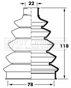 Bellow Kit, drive shaft (FCB6060)