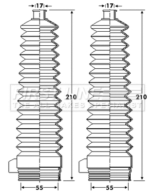Bellow Kit, steering (FSG3411)