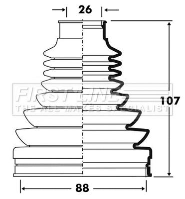 Bellow Kit, drive shaft (FCB2811)