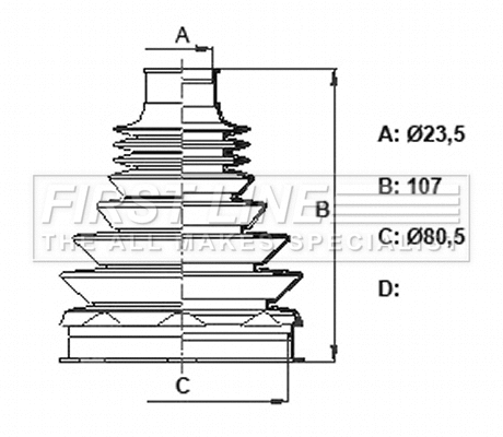 Bellow Kit, drive shaft (FCB6369)