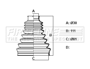 Bellow Kit, drive shaft (FCB6428)