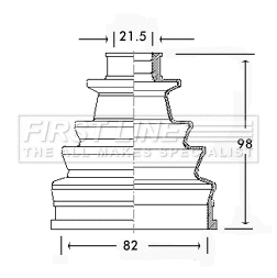 Bellow Kit, drive shaft (FCB2257)